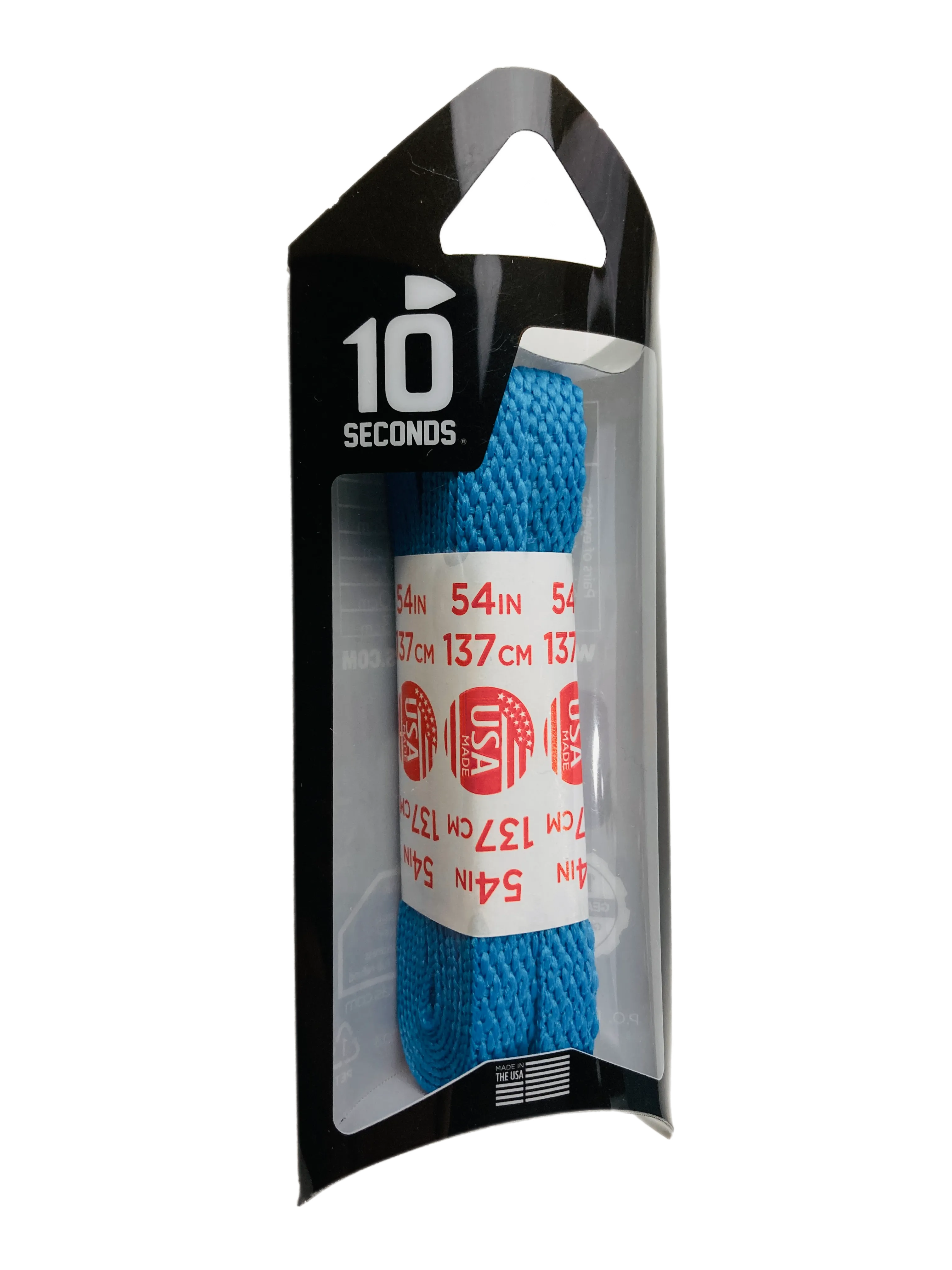 10 Seconds ® All-Pro ® Athletic Flat Laces | Neon Blue