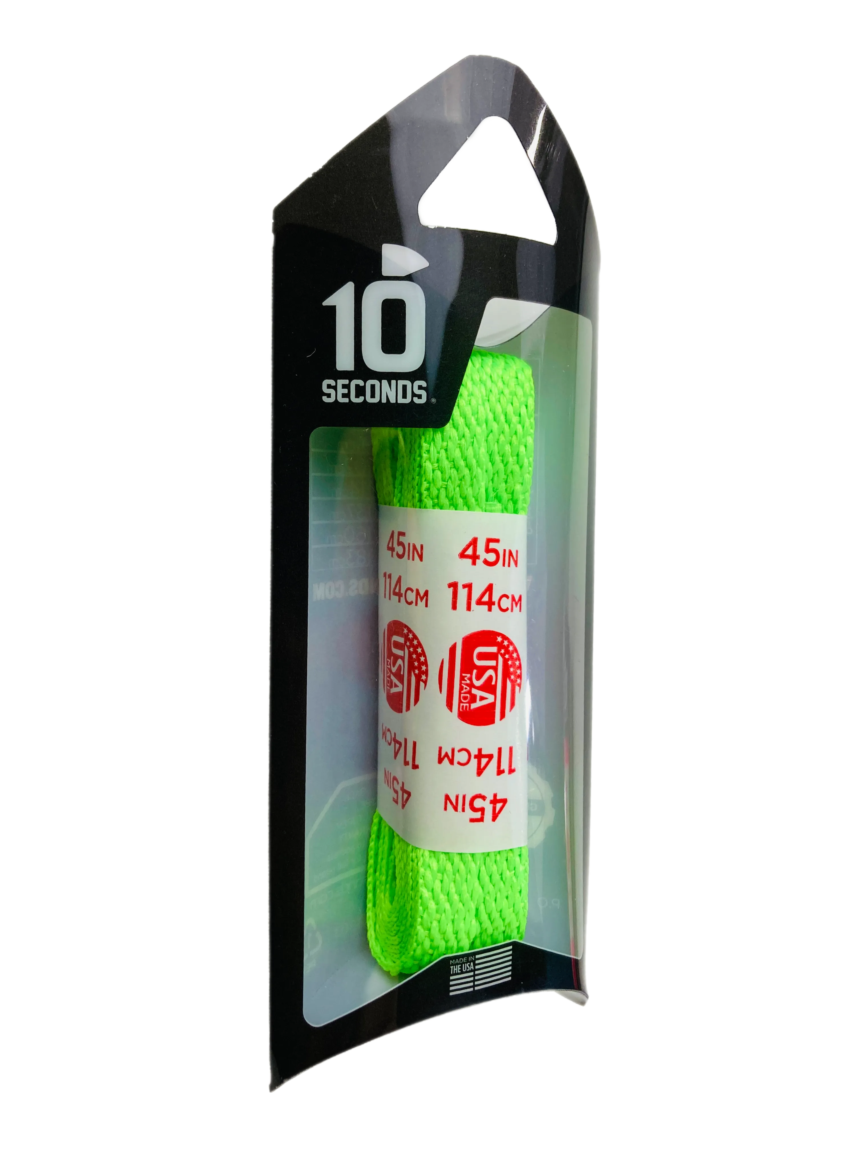 10 Seconds ® All-Pro ® Athletic Flat Laces | Neon Green