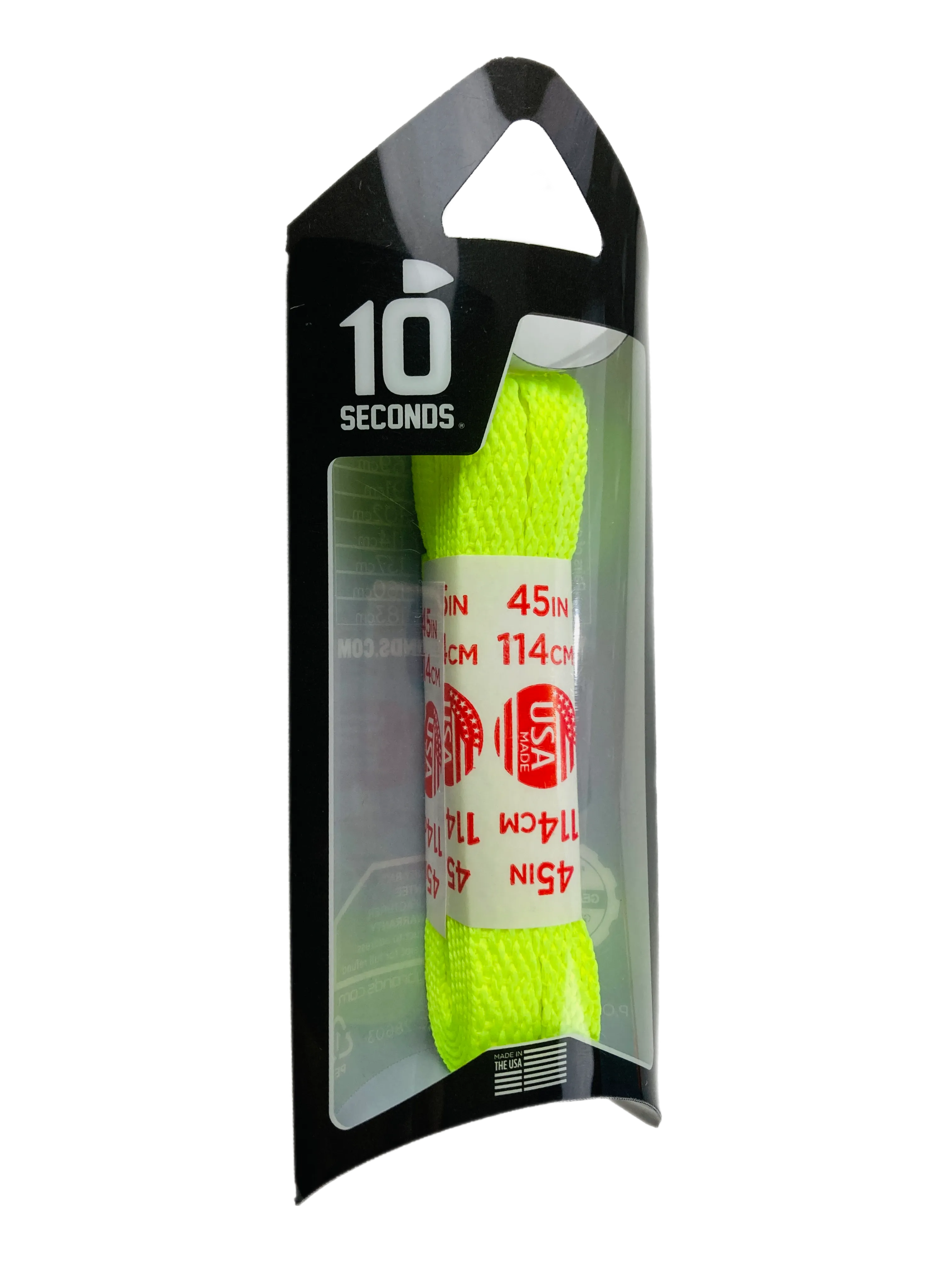 10 Seconds ® All-Pro ® Athletic Flat Laces | Neon Yellow