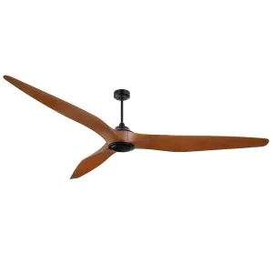 100" Extra Large DC Ceiling Fan Black with Timber Blades, White with White Timber Blades