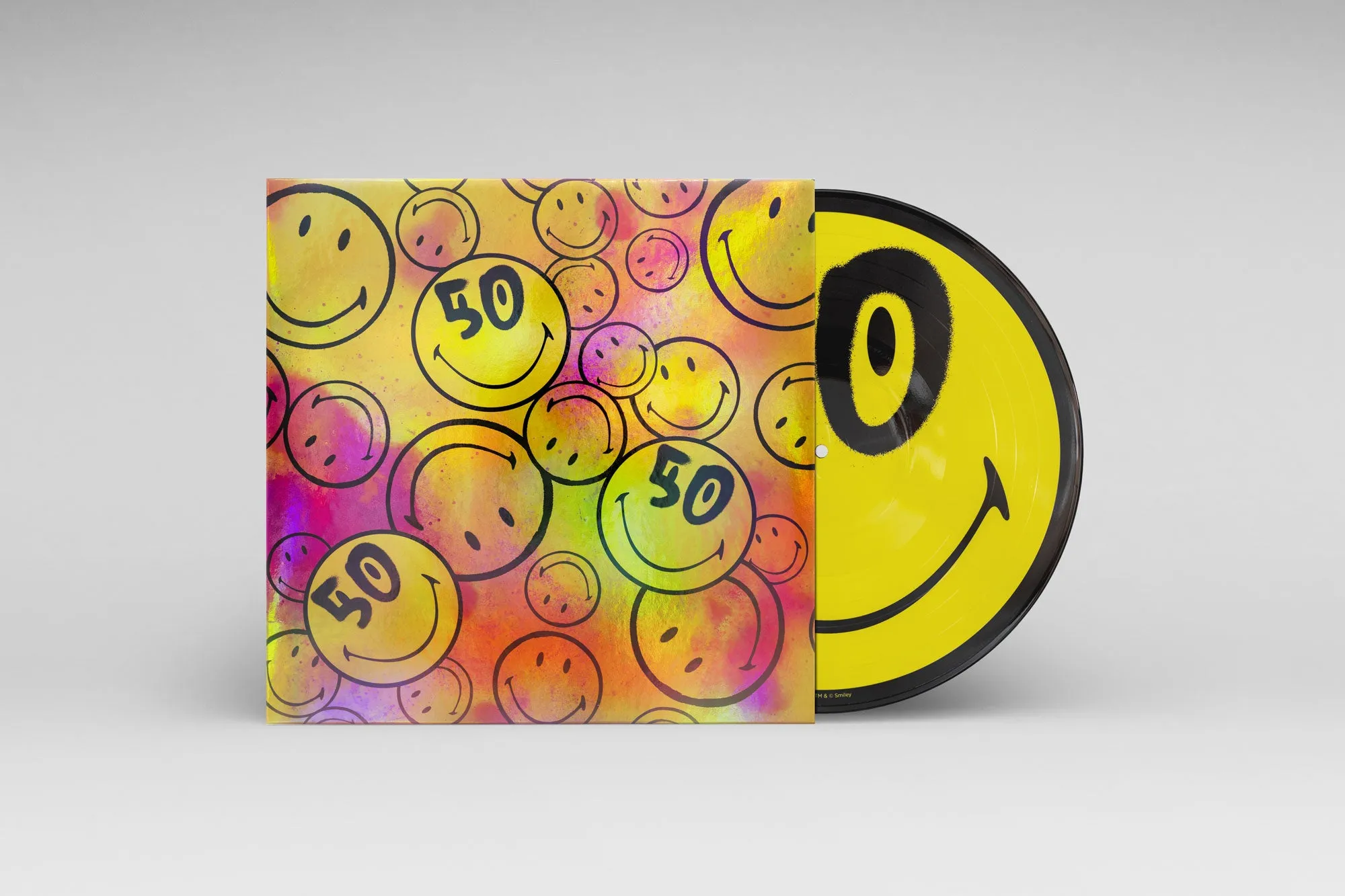 12on12 Smiley® 50th Anniversary Picture Disc   Slipmat