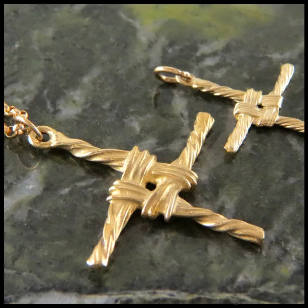 14K Gold St Brigid Cross Pendant