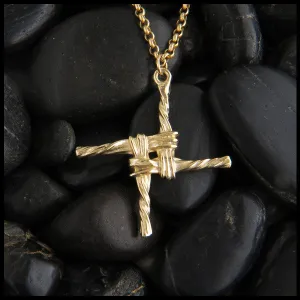 14K Gold St Brigid Cross Pendant