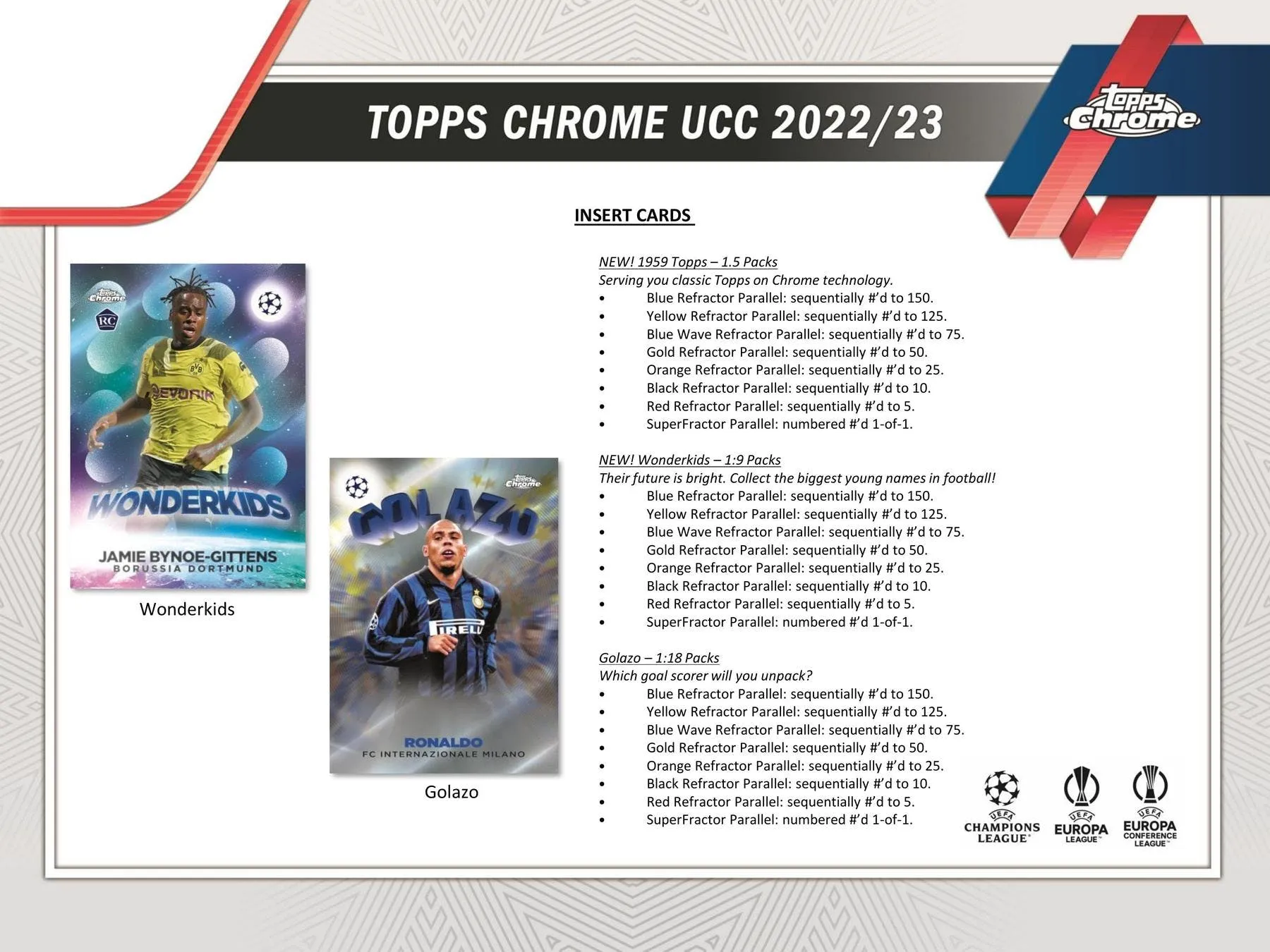2022/23 Topps Chrome UEFA Club Competitions Soccer Hobby LITE Box
