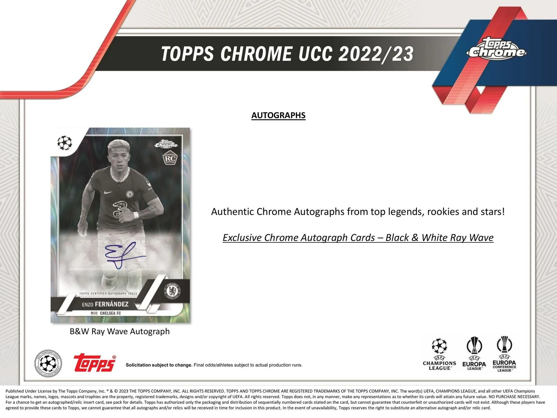 2022/23 Topps Chrome UEFA Club Competitions Soccer Hobby LITE Box