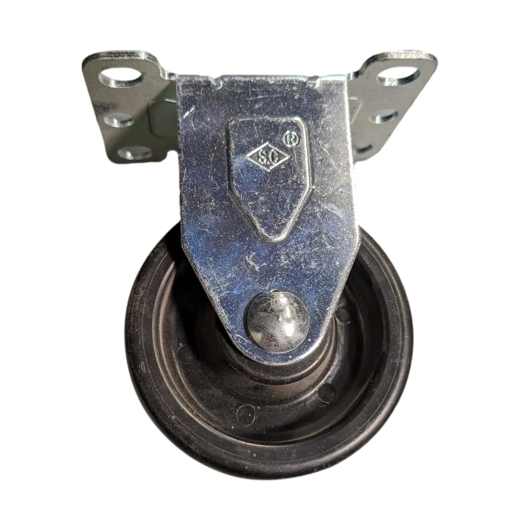 3" x 1-1/4" Polyolefin Wheel Rigid Caster - 250 lbs. Capacity
