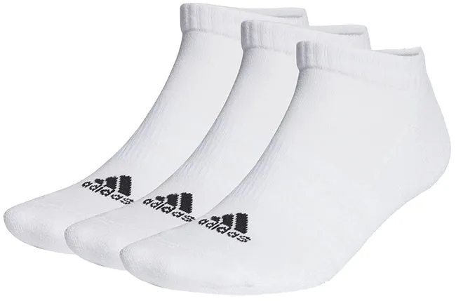 Adidas Accessories 3 Pack Cushioned Low Socks White Black
