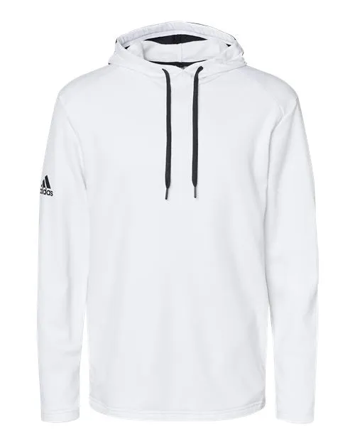 Adidas Men's Textured Mixed Media Hooded Sweatshirt