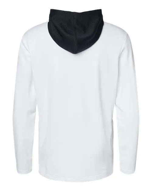 Adidas Men's Textured Mixed Media Hooded Sweatshirt