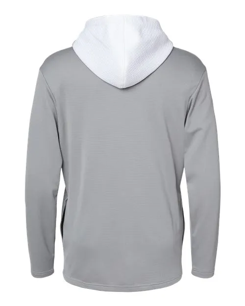 Adidas Men's Textured Mixed Media Hooded Sweatshirt
