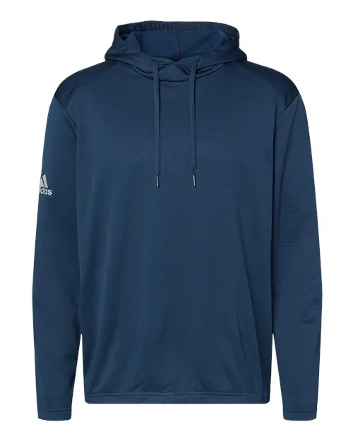 Adidas Men's Textured Mixed Media Hooded Sweatshirt