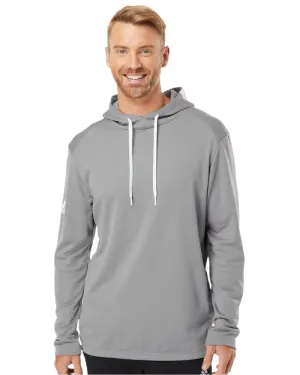 Adidas Men's Textured Mixed Media Hooded Sweatshirt