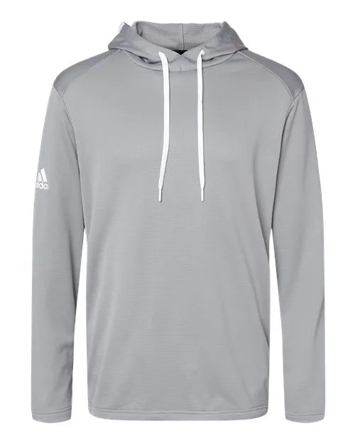 Adidas Men's Textured Mixed Media Hooded Sweatshirt