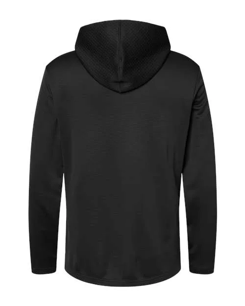 Adidas Men's Textured Mixed Media Hooded Sweatshirt
