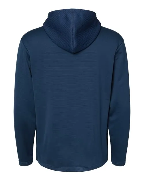 Adidas Men's Textured Mixed Media Hooded Sweatshirt