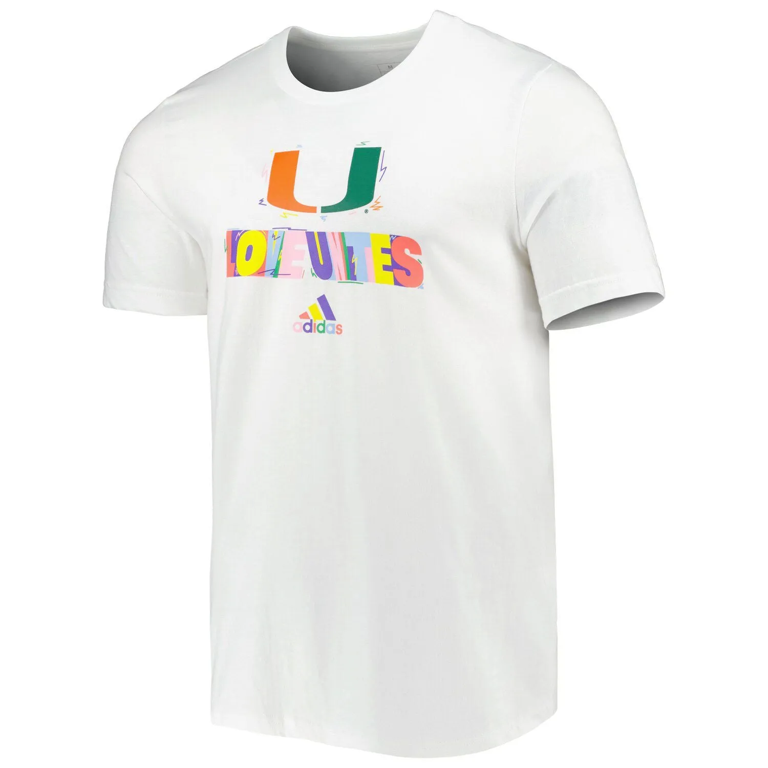 adidas Miami Hurricanes Pride Fresh Men's White T-Shirt