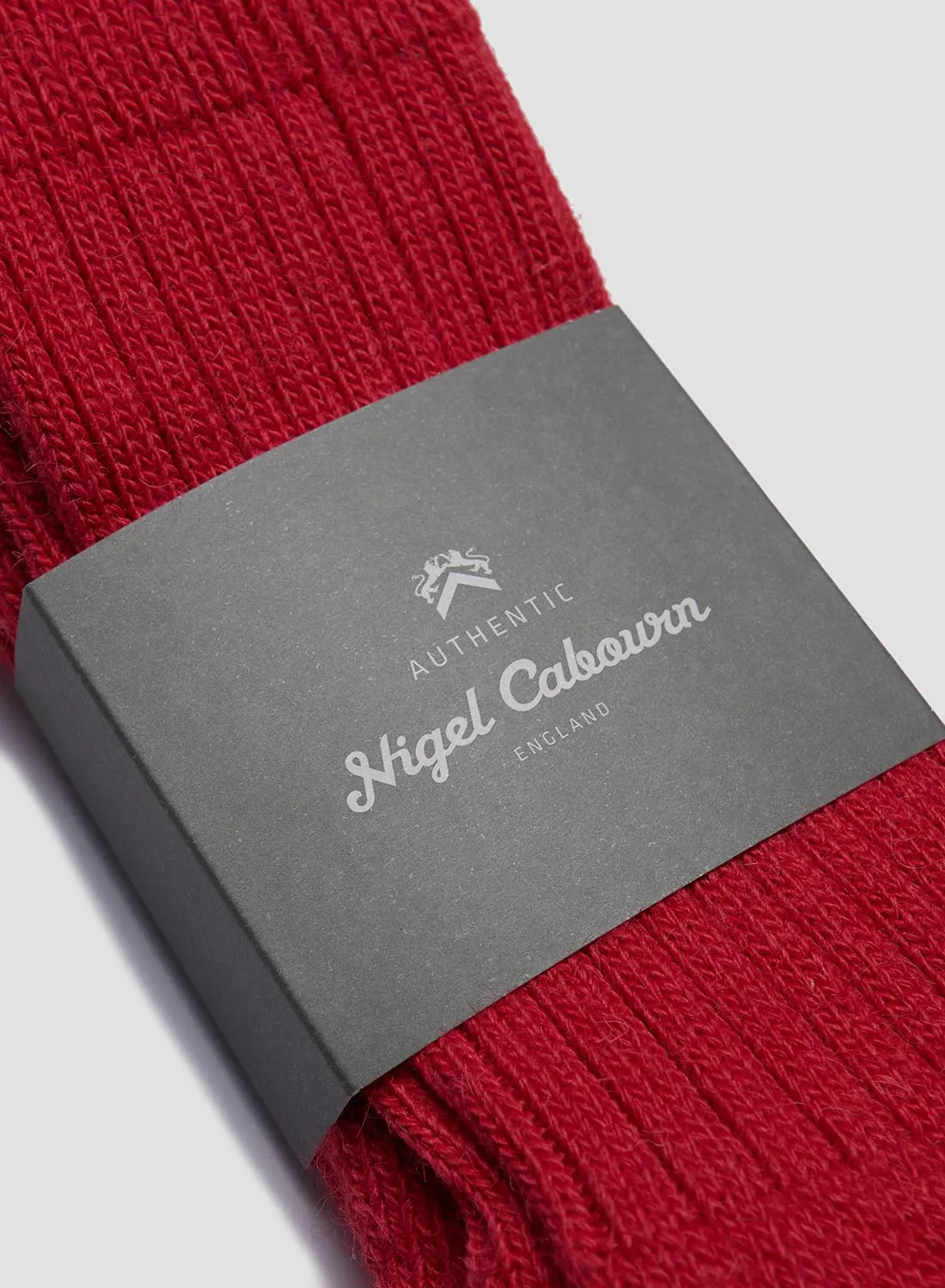 Alpaca Wool Sock in Red