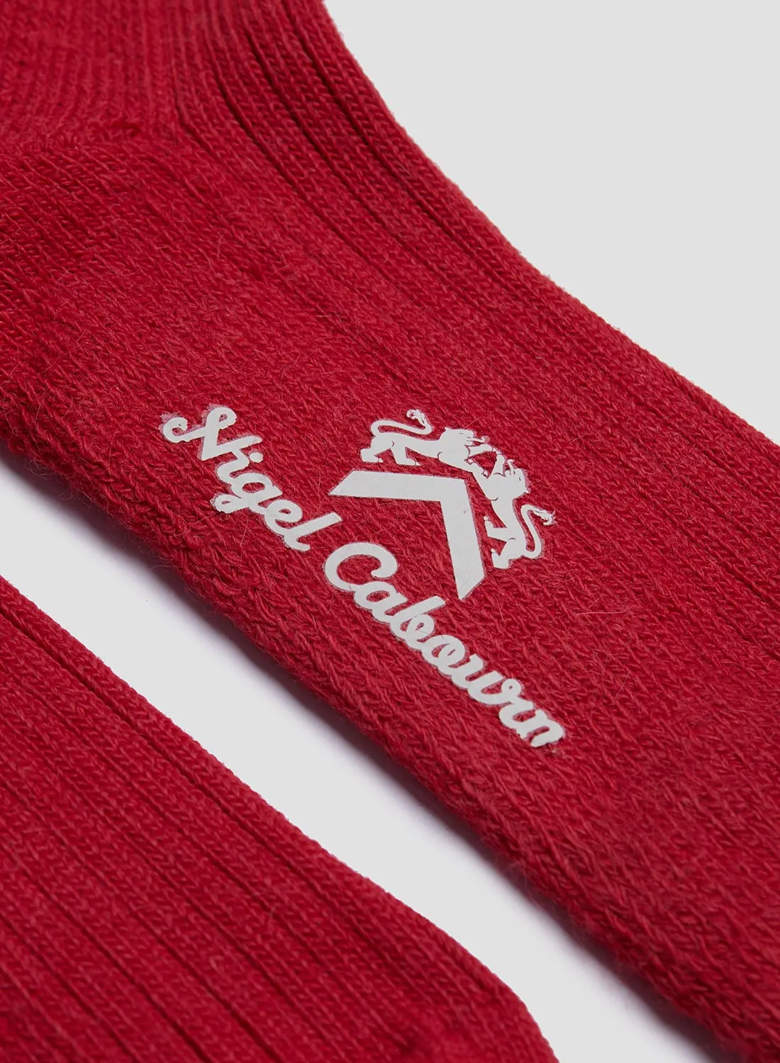 Alpaca Wool Sock in Red
