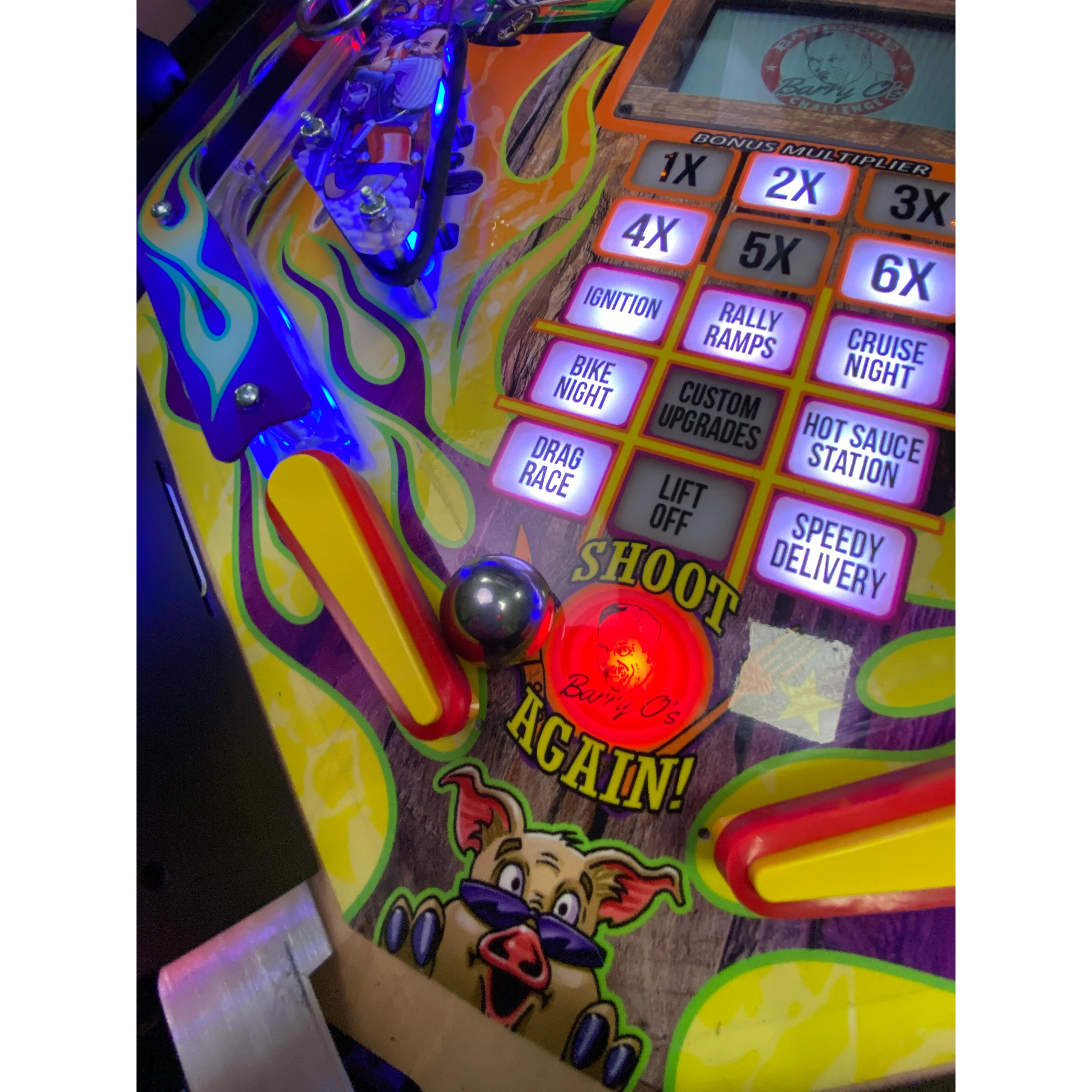 American Pinball Barry O's BBQ Challenge Pinball Machine