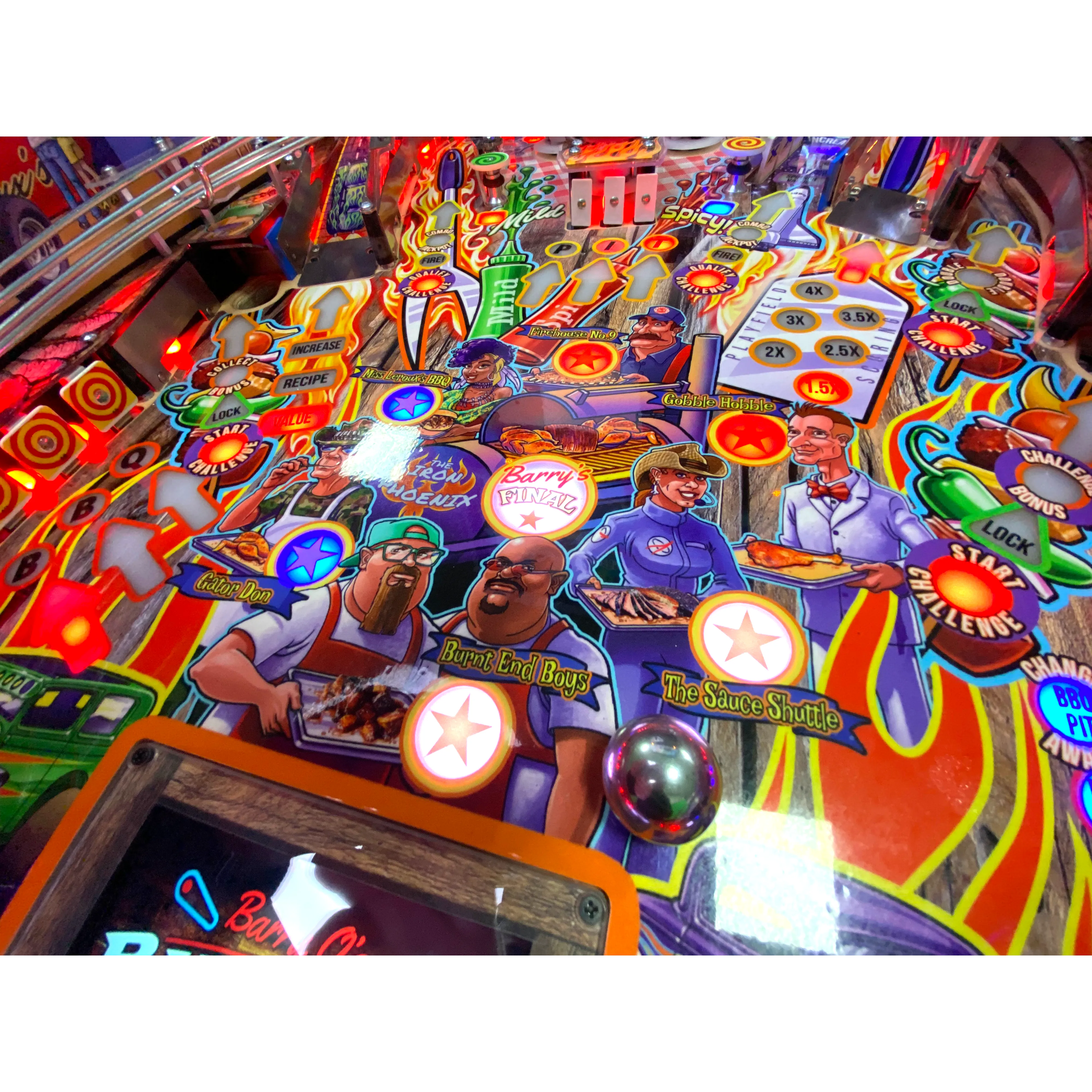 American Pinball Barry O's BBQ Challenge Pinball Machine