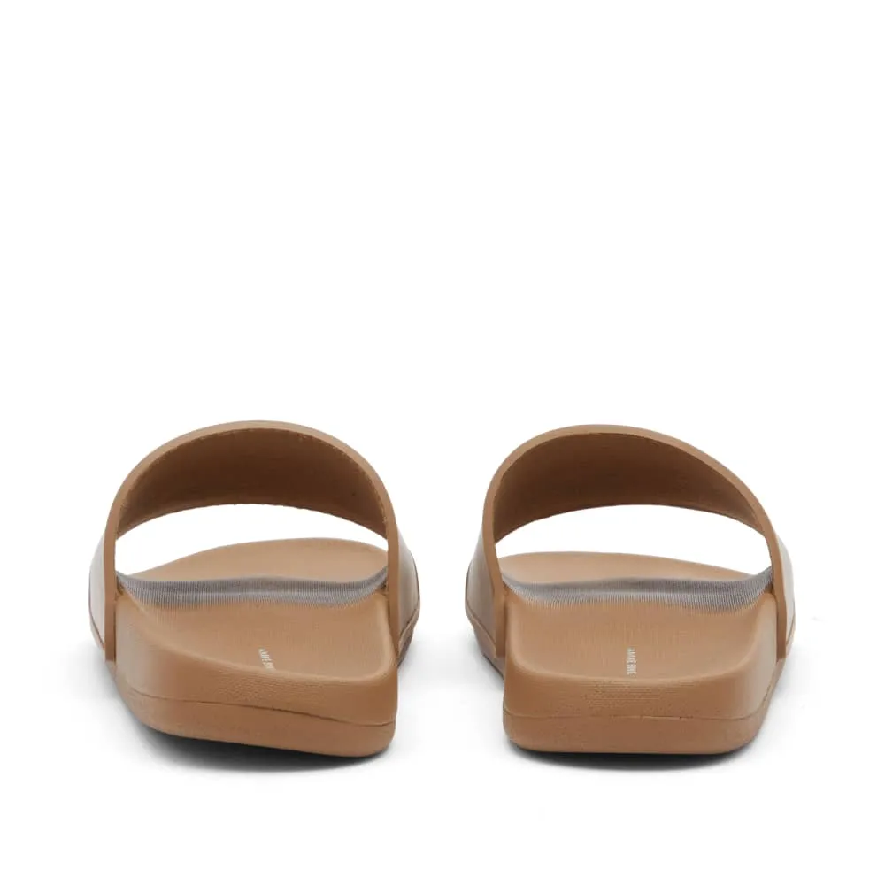 Anine Bing Isla Logo Slippers, Brown