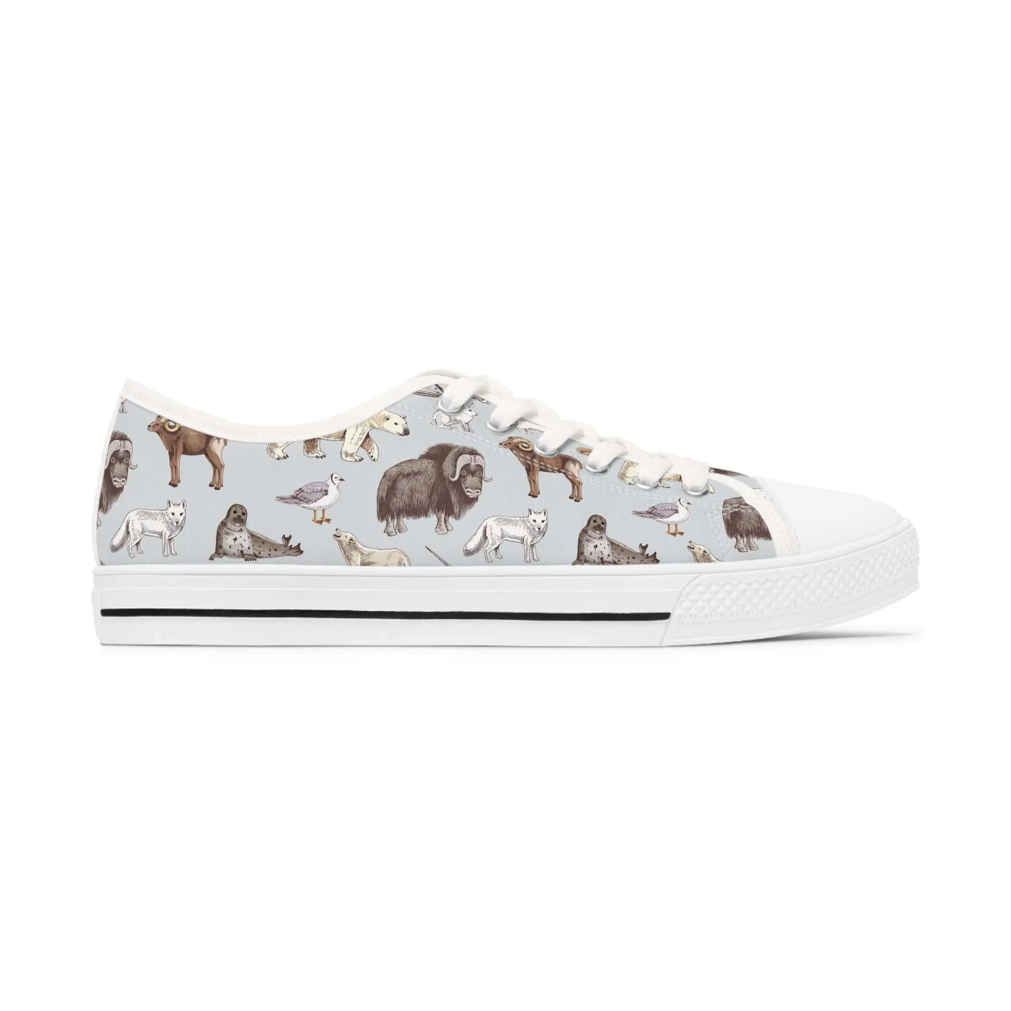 Arctic Animals Women's Low Top Sneakers