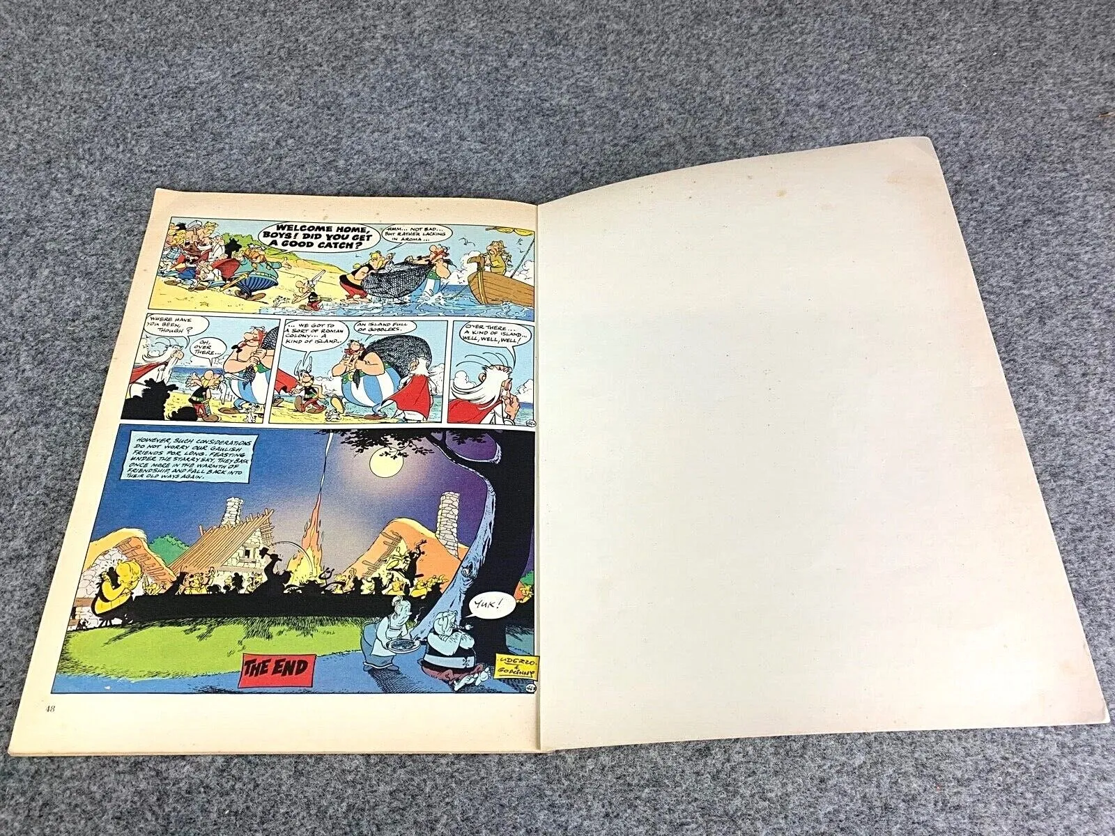 Asterix & the Great Crossing - 1970s Hodder/Dargaud UK Edition Paperback Book Uderzo