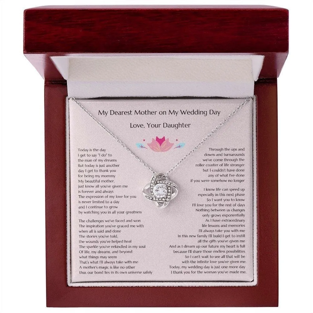 Bride Gift to Mother, Gift for MoB, Daughter To Mom Gift, Love Knot, Gift to Mother of the Bride, Gift from Bride to Mom, Mother Gift Bridal