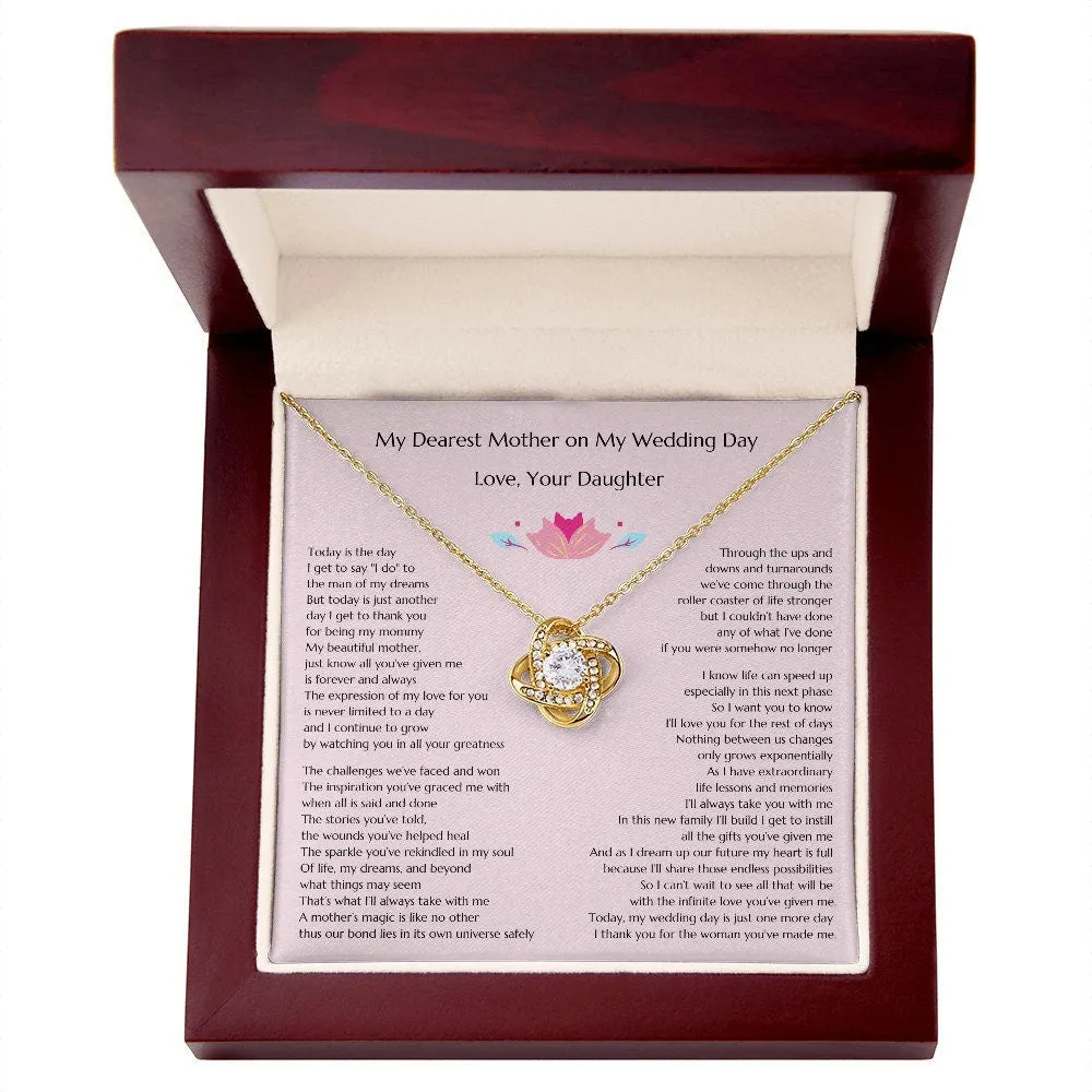 Bride Gift to Mother, Gift for MoB, Daughter To Mom Gift, Love Knot, Gift to Mother of the Bride, Gift from Bride to Mom, Mother Gift Bridal