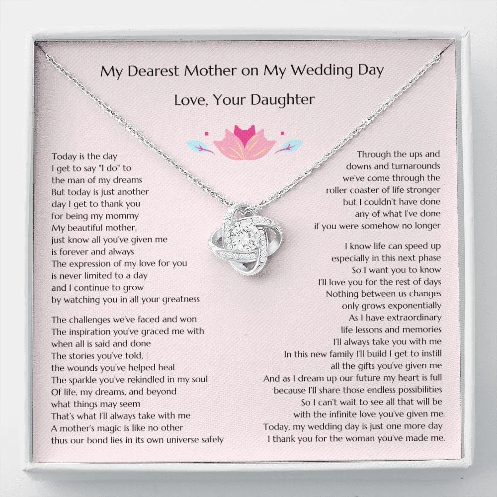 Bride Gift to Mother, Gift for MoB, Daughter To Mom Gift, Love Knot, Gift to Mother of the Bride, Gift from Bride to Mom, Mother Gift Bridal