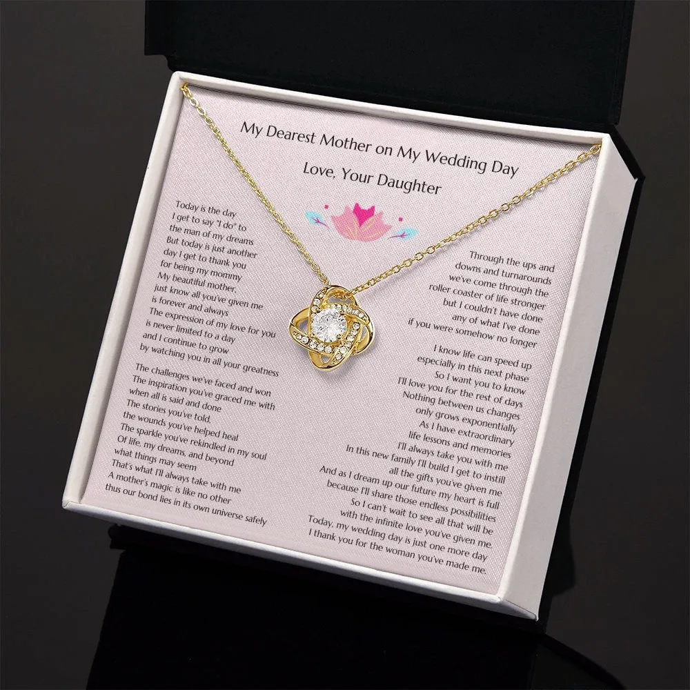 Bride Gift to Mother, Gift for MoB, Daughter To Mom Gift, Love Knot, Gift to Mother of the Bride, Gift from Bride to Mom, Mother Gift Bridal