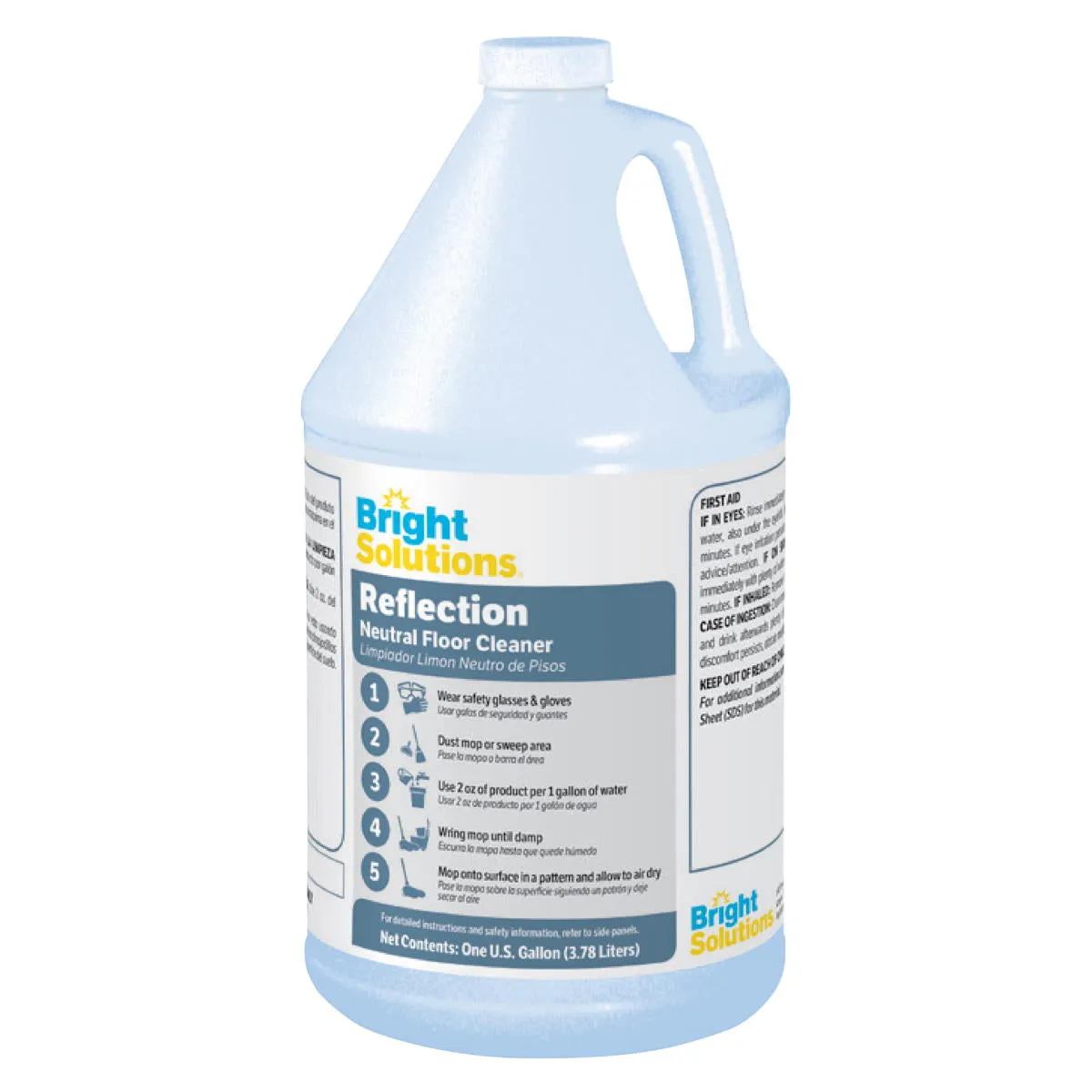 Bright Solutions® 'Reflection' Rinse Free Neutral Floor Cleaner (1 Gallon Bottles) - Case of 4