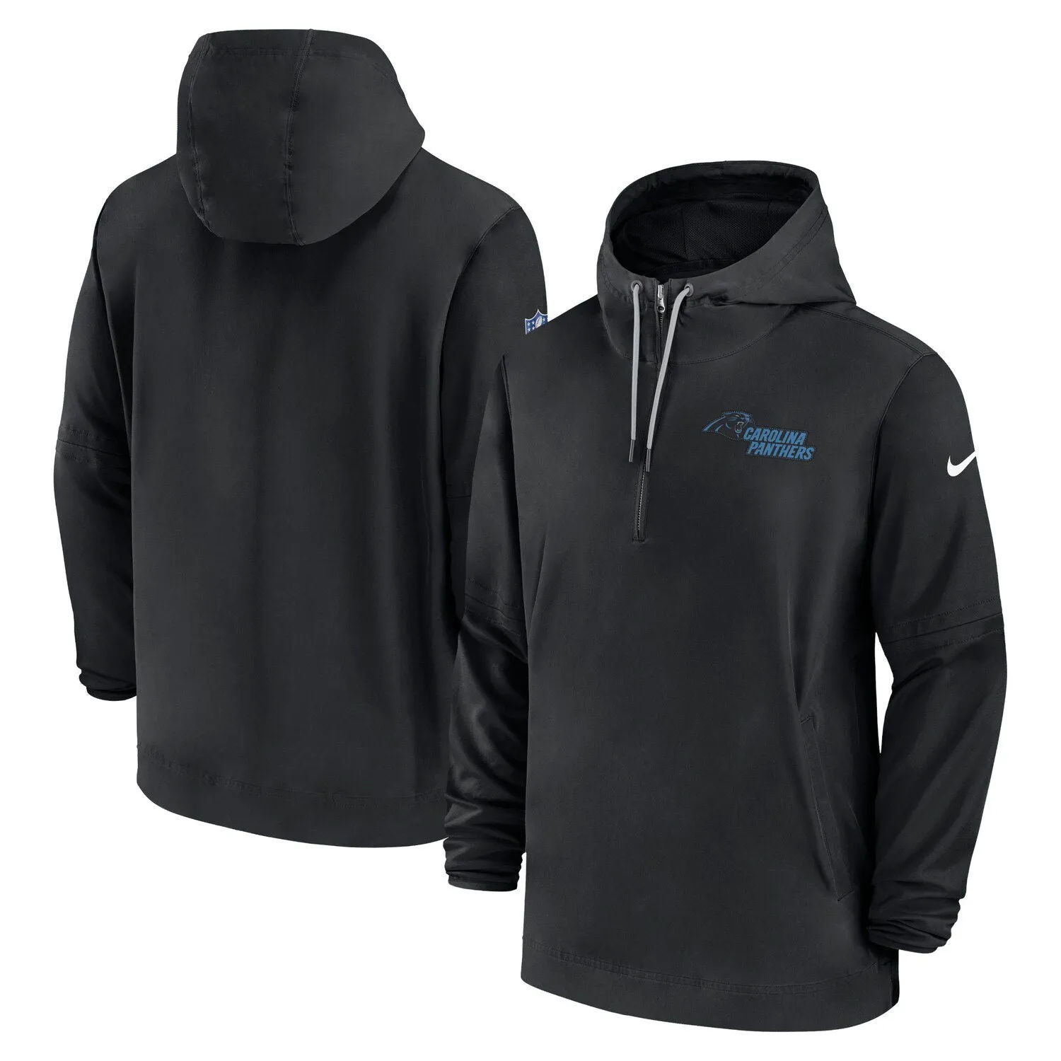 Carolina Panthers Nike Men's Black Side Line Zip Hoodie