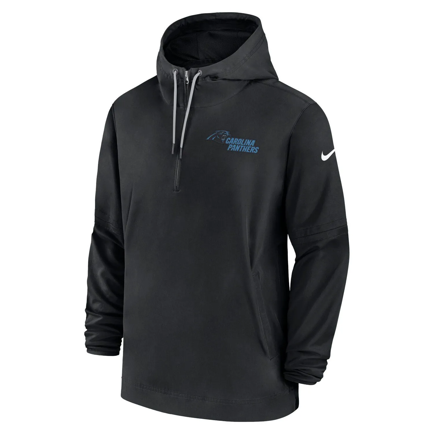 Carolina Panthers Nike Men's Black Side Line Zip Hoodie