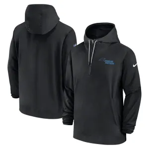 Carolina Panthers Nike Men's Black Side Line Zip Hoodie