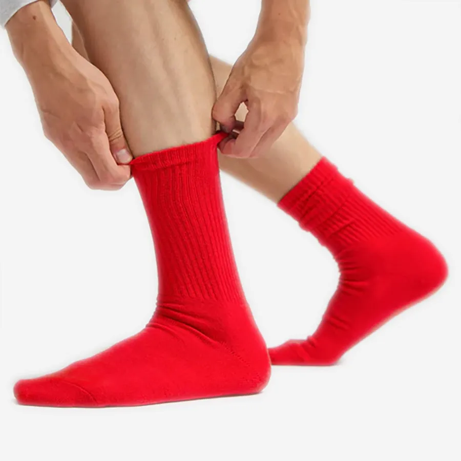 Classic Organic Active Crew Socks - Petrol Blue