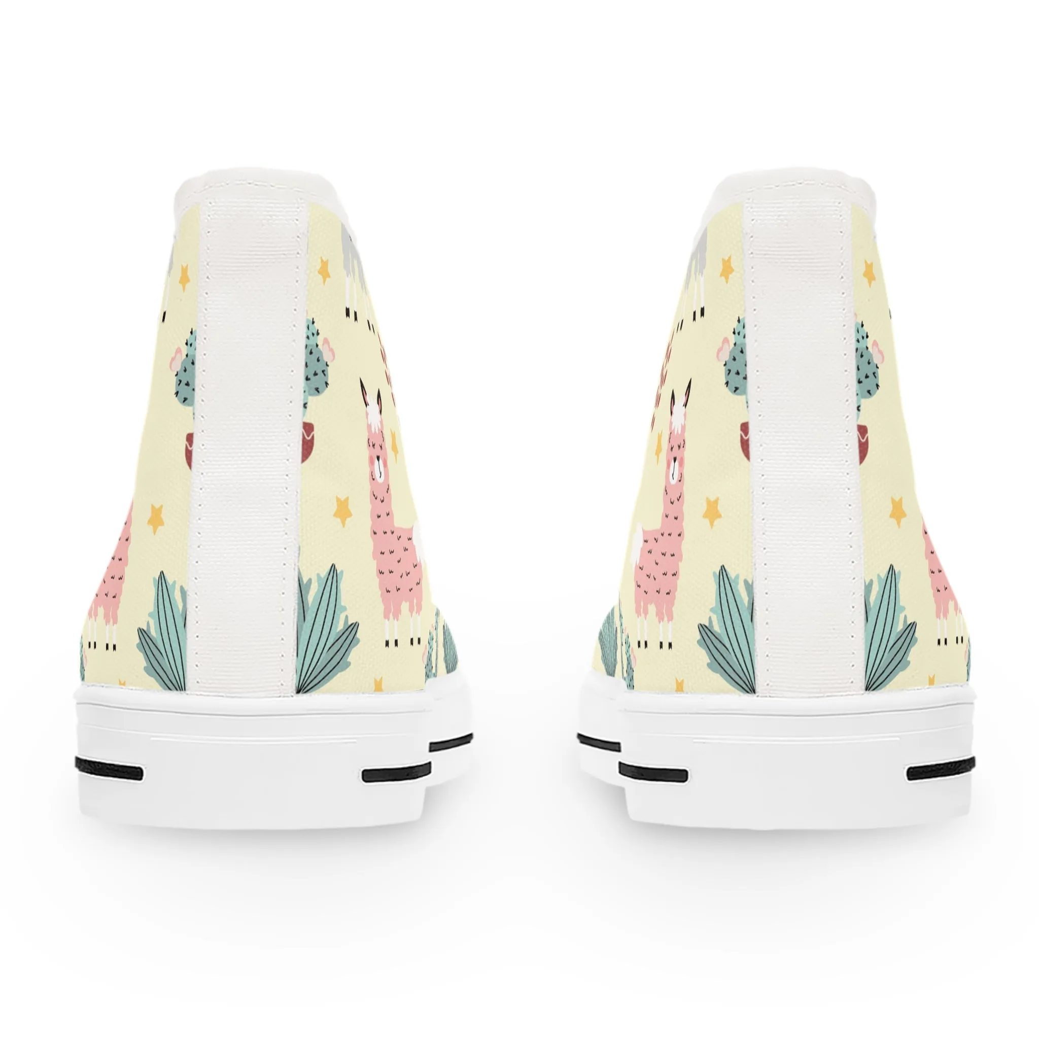 Colorful Llama Women's High Top Sneakers