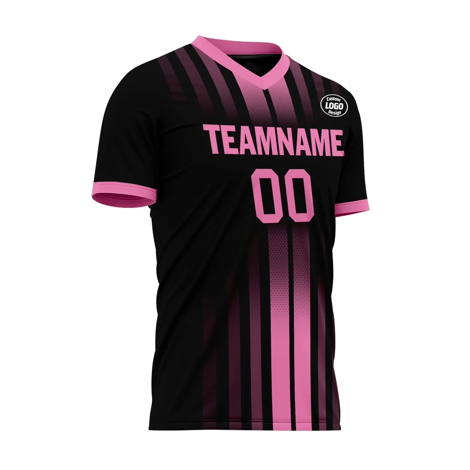Custom Black Pink Soccer Sets Jersey Personalized SCJ101-D020131-5