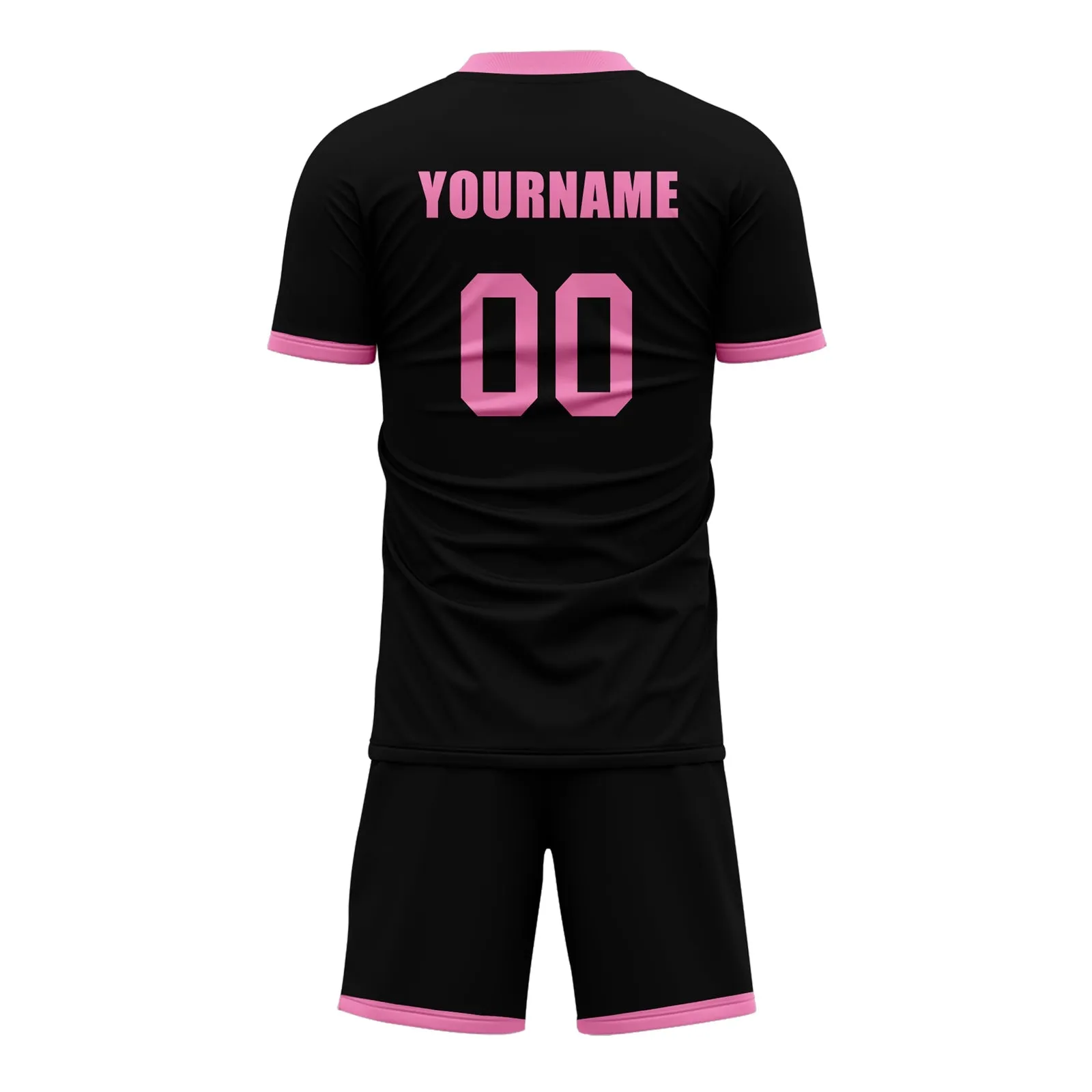 Custom Black Pink Soccer Sets Jersey Personalized SCJ101-D020131-5
