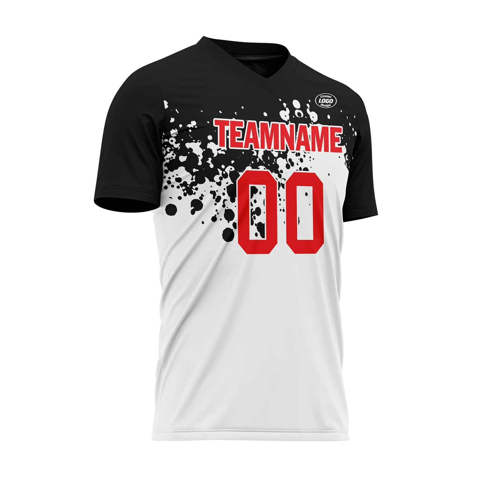 Custom Black White Soccer Sets Jersey Personalized SCJ101-D28026