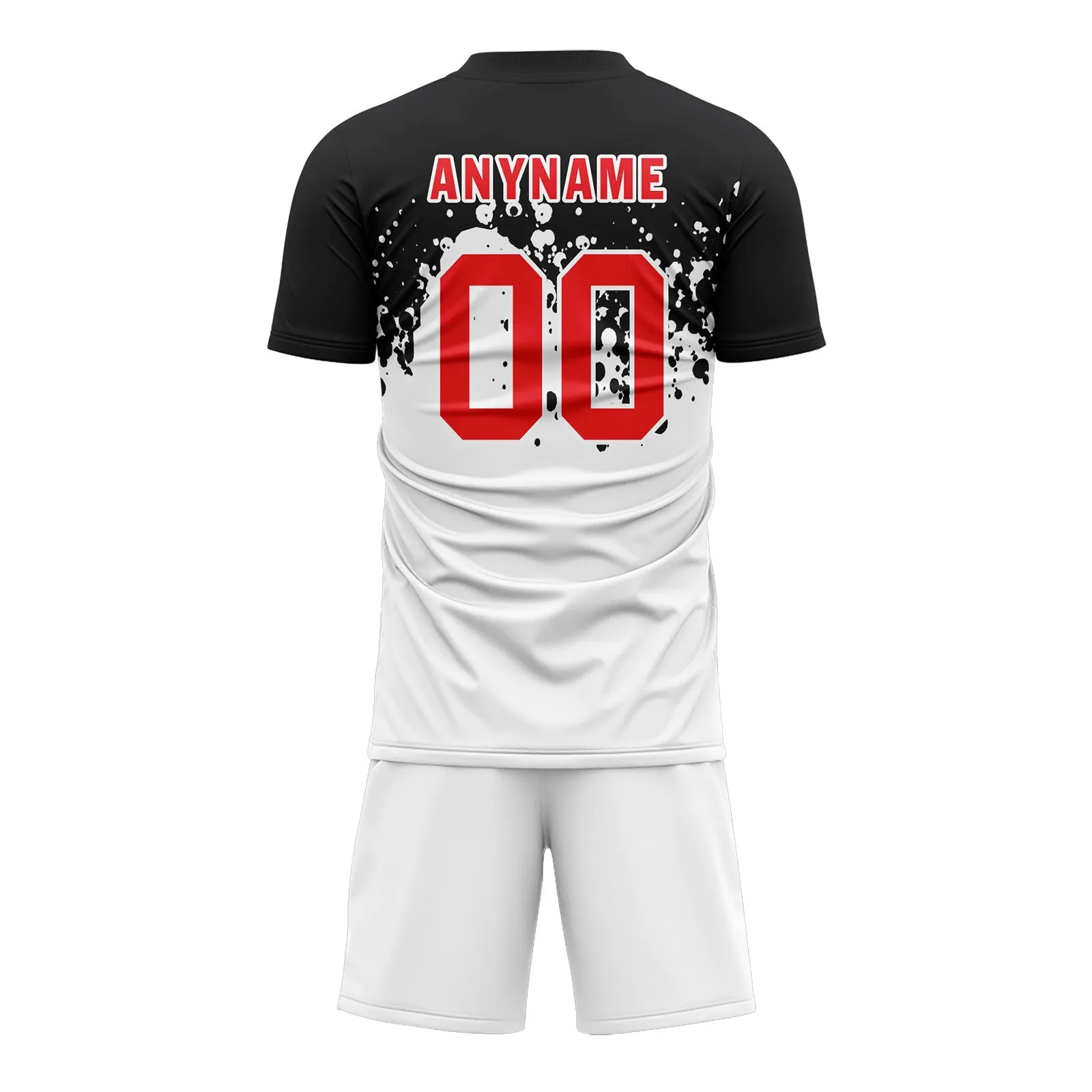 Custom Black White Soccer Sets Jersey Personalized SCJ101-D28026