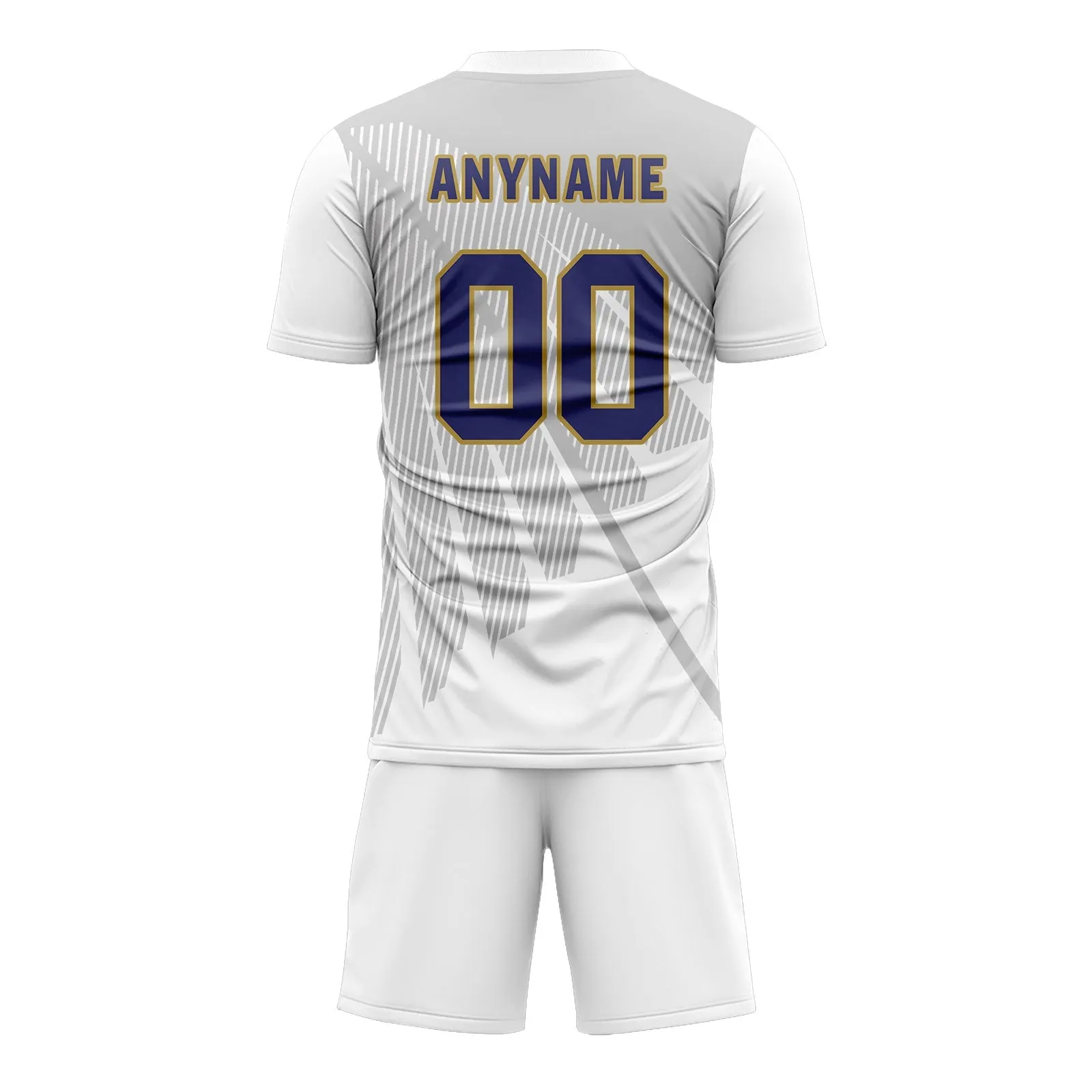 Custom Gray White Soccer Sets Jersey Personalized SCJ101-D28042