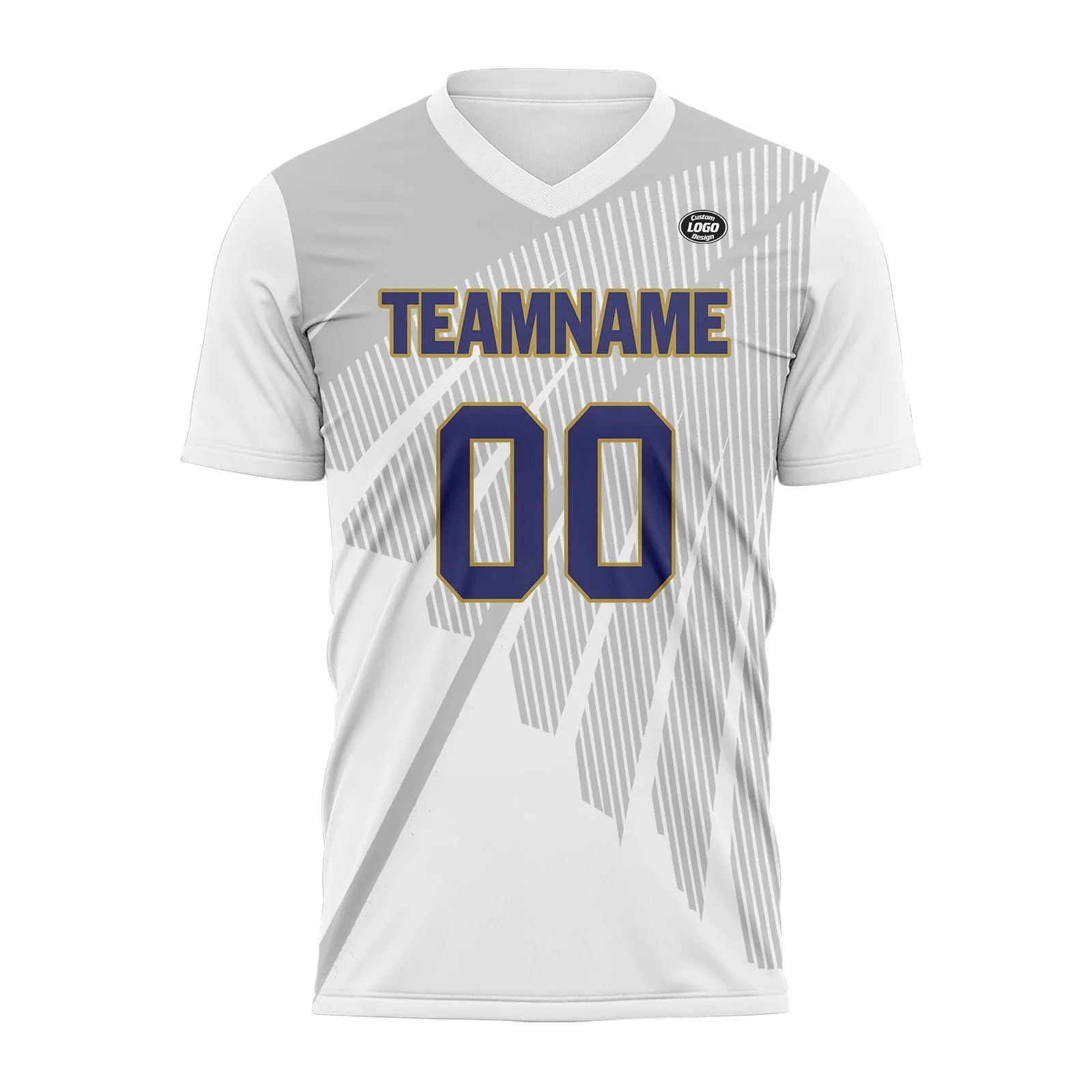 Custom Gray White Soccer Sets Jersey Personalized SCJ101-D28042
