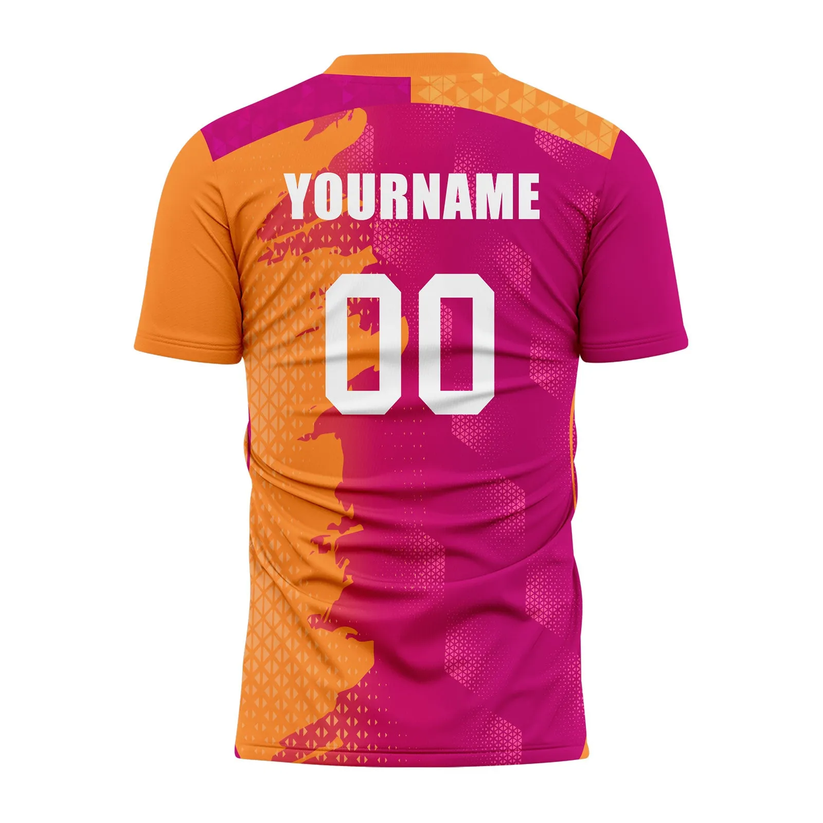 Custom Pink Yellow Soccer Sets Jersey Personalized SCJ101-D020210-5
