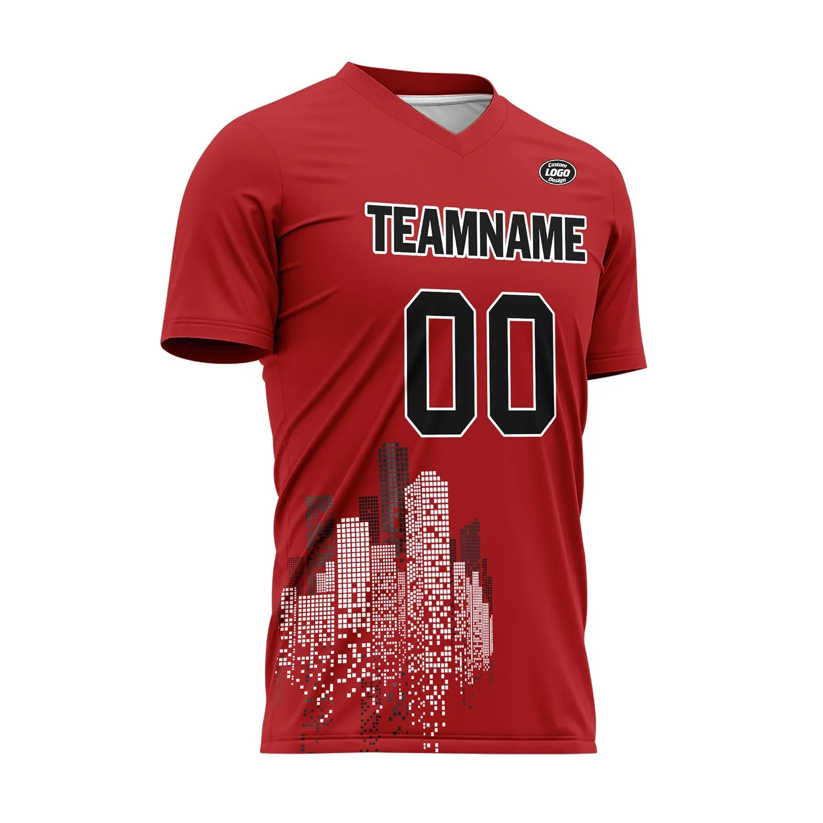 Custom Red Soccer Sets Jersey Personalized SCJ101-D28001