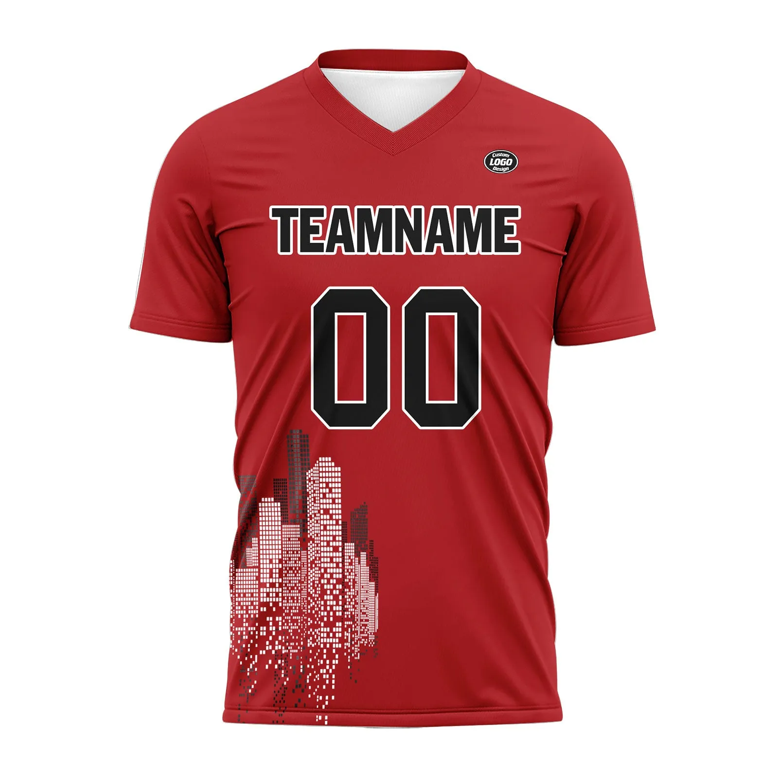 Custom Red Soccer Sets Jersey Personalized SCJ101-D28001