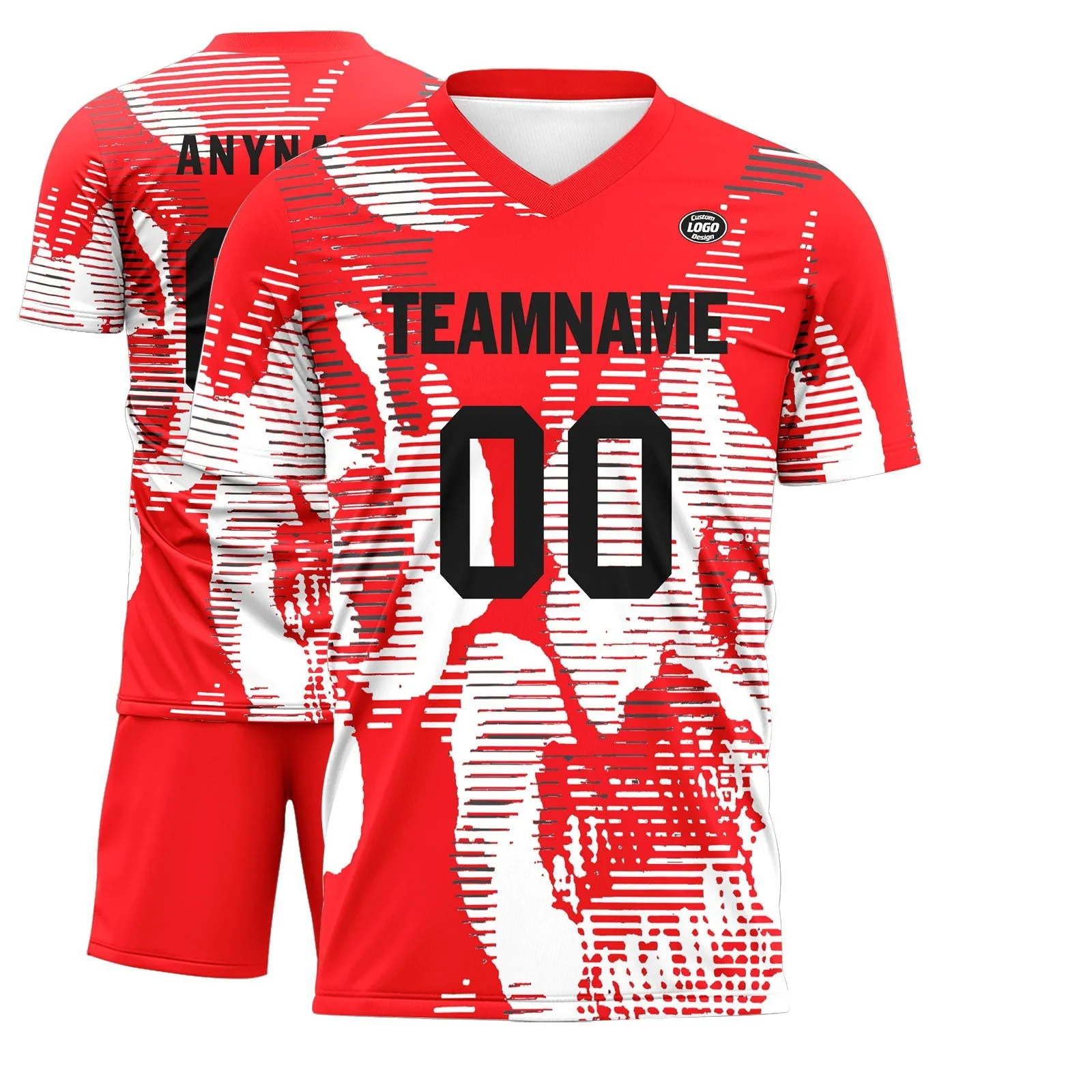 Custom Red Soccer Sets Jersey Personalized SCJ101-D28002
