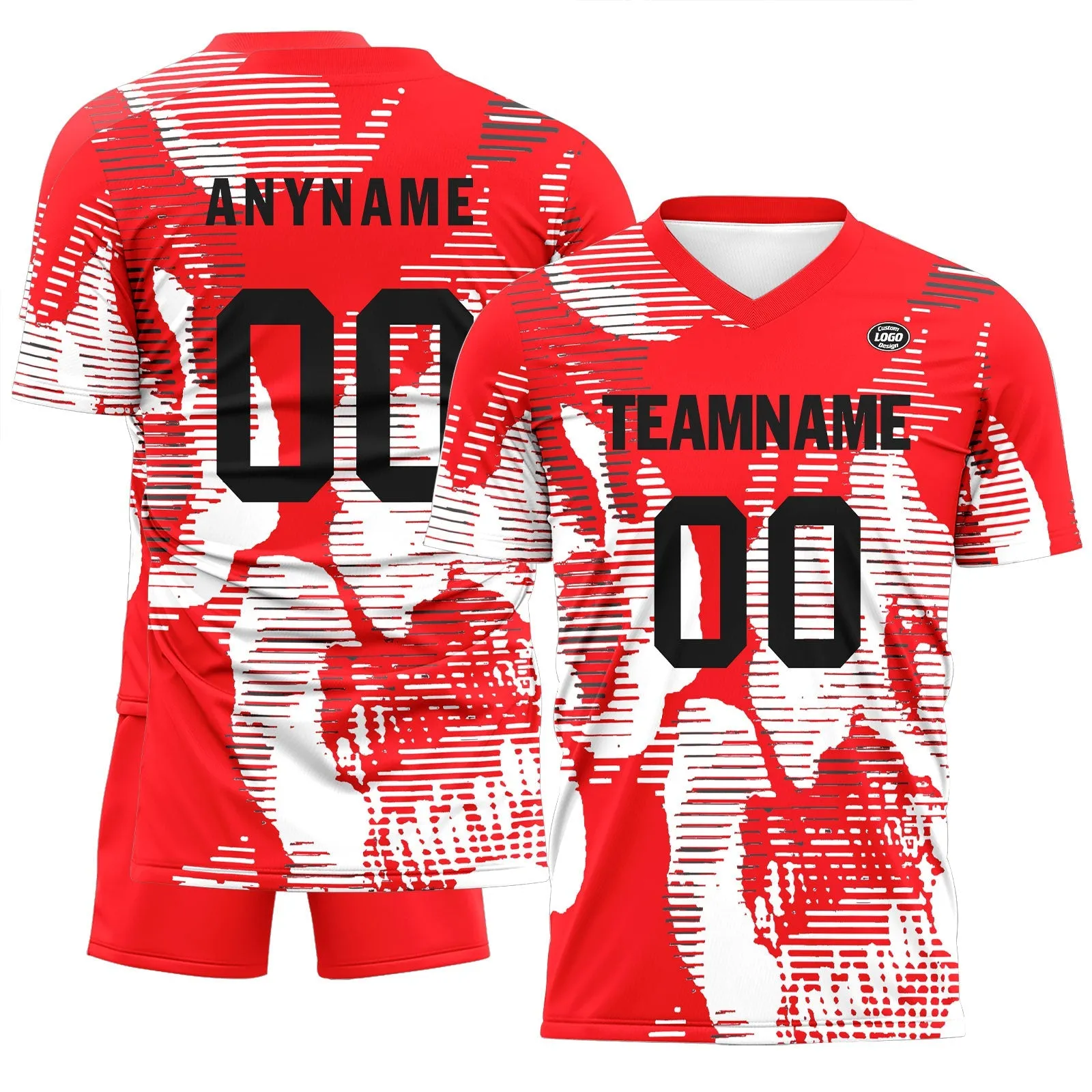 Custom Red Soccer Sets Jersey Personalized SCJ101-D28002