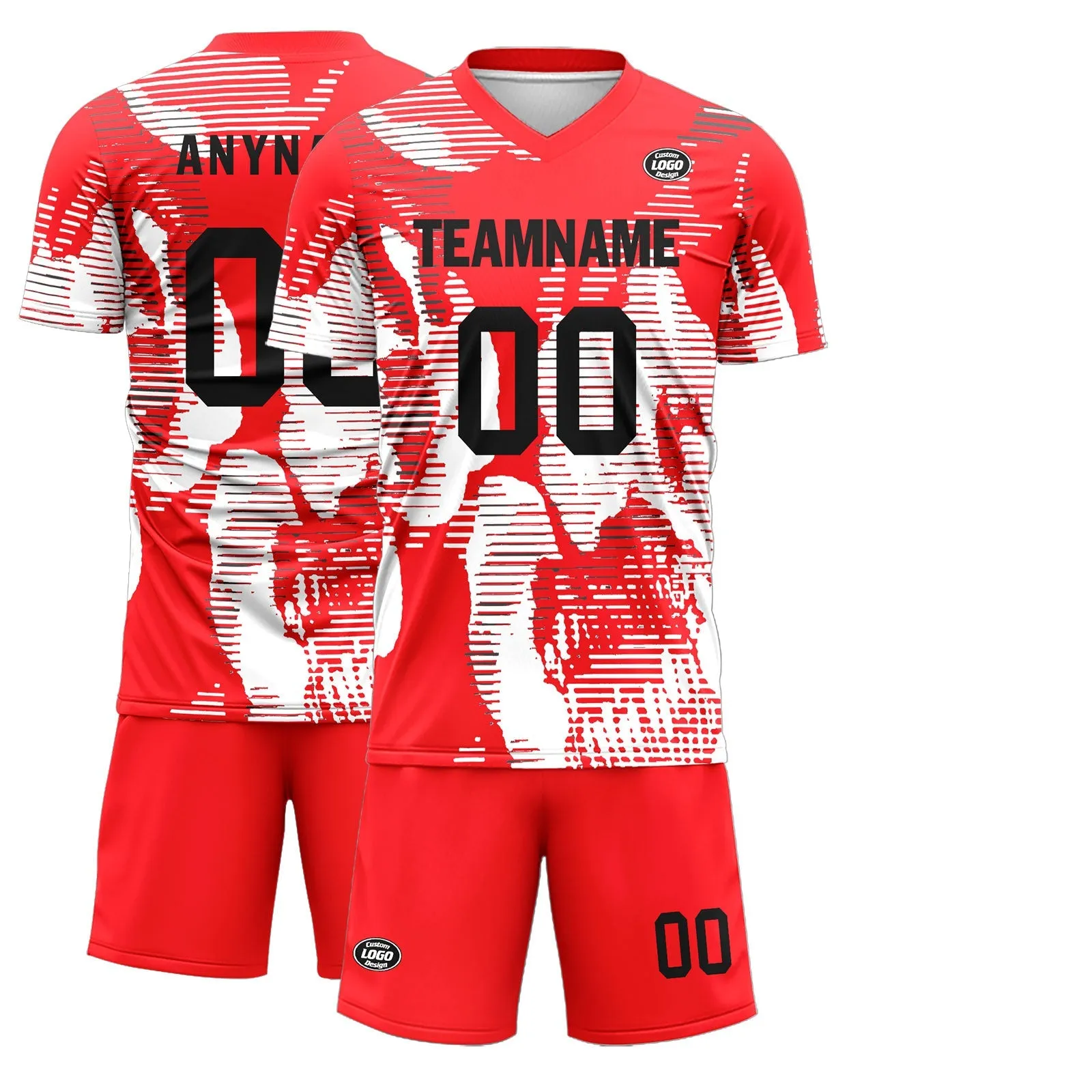 Custom Red Soccer Sets Jersey Personalized SCJ101-D28002