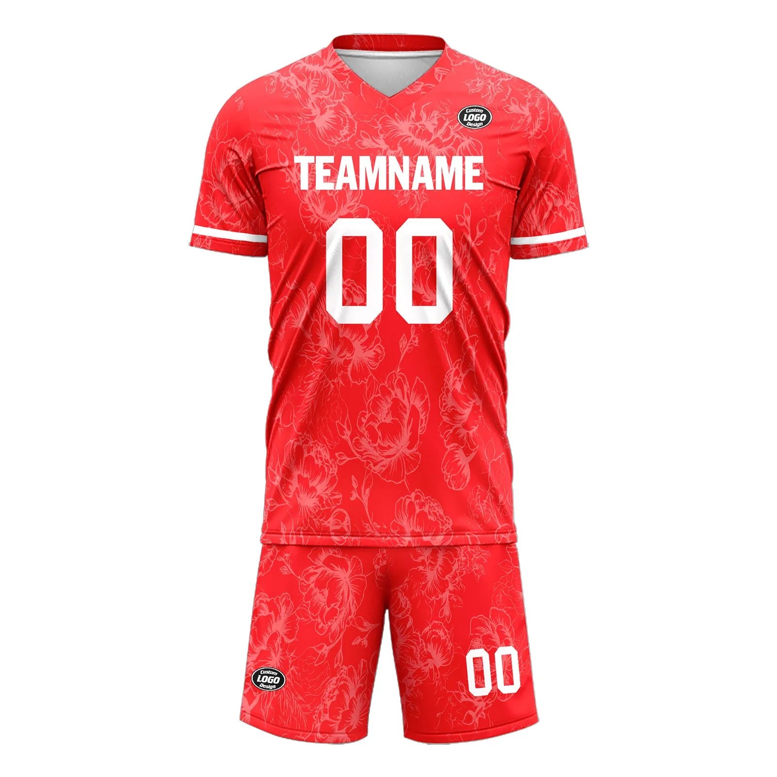 Custom Red Soccer Sets Jersey Personalized SCJ101-D28006